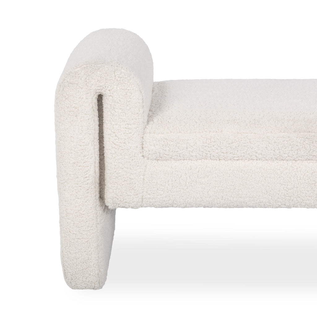 Ada Bench - Ivory Fleece