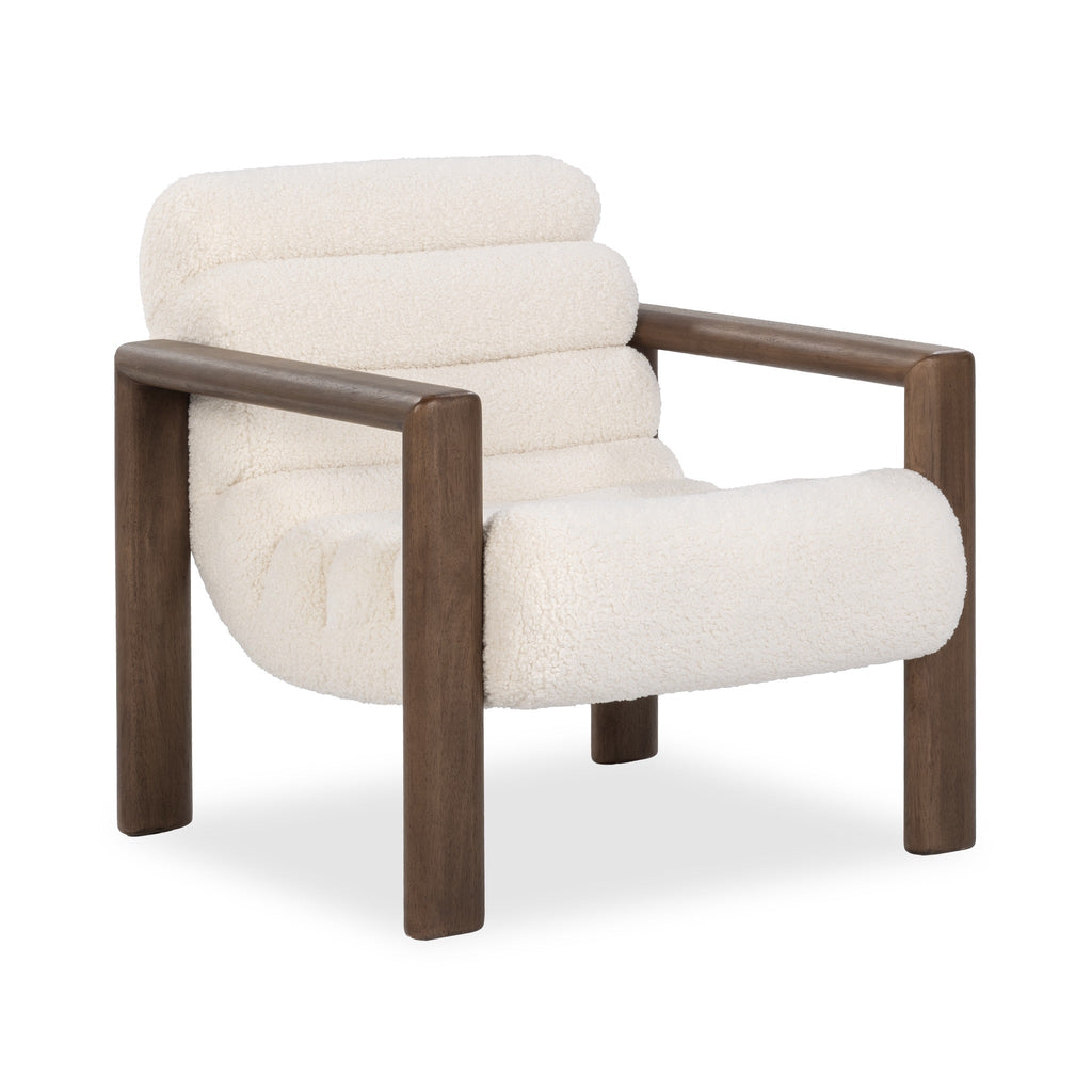Dahlia Accent Chair - Ivory Fleece