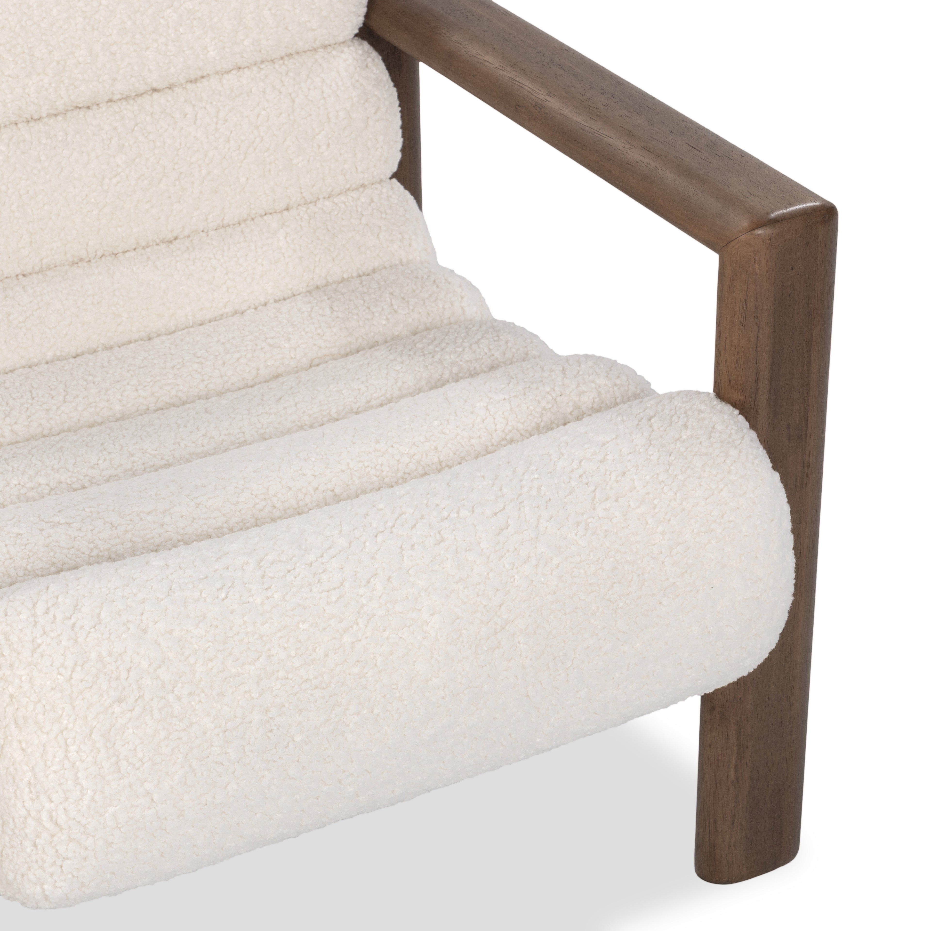 Dahlia Accent Chair - Ivory Fleece