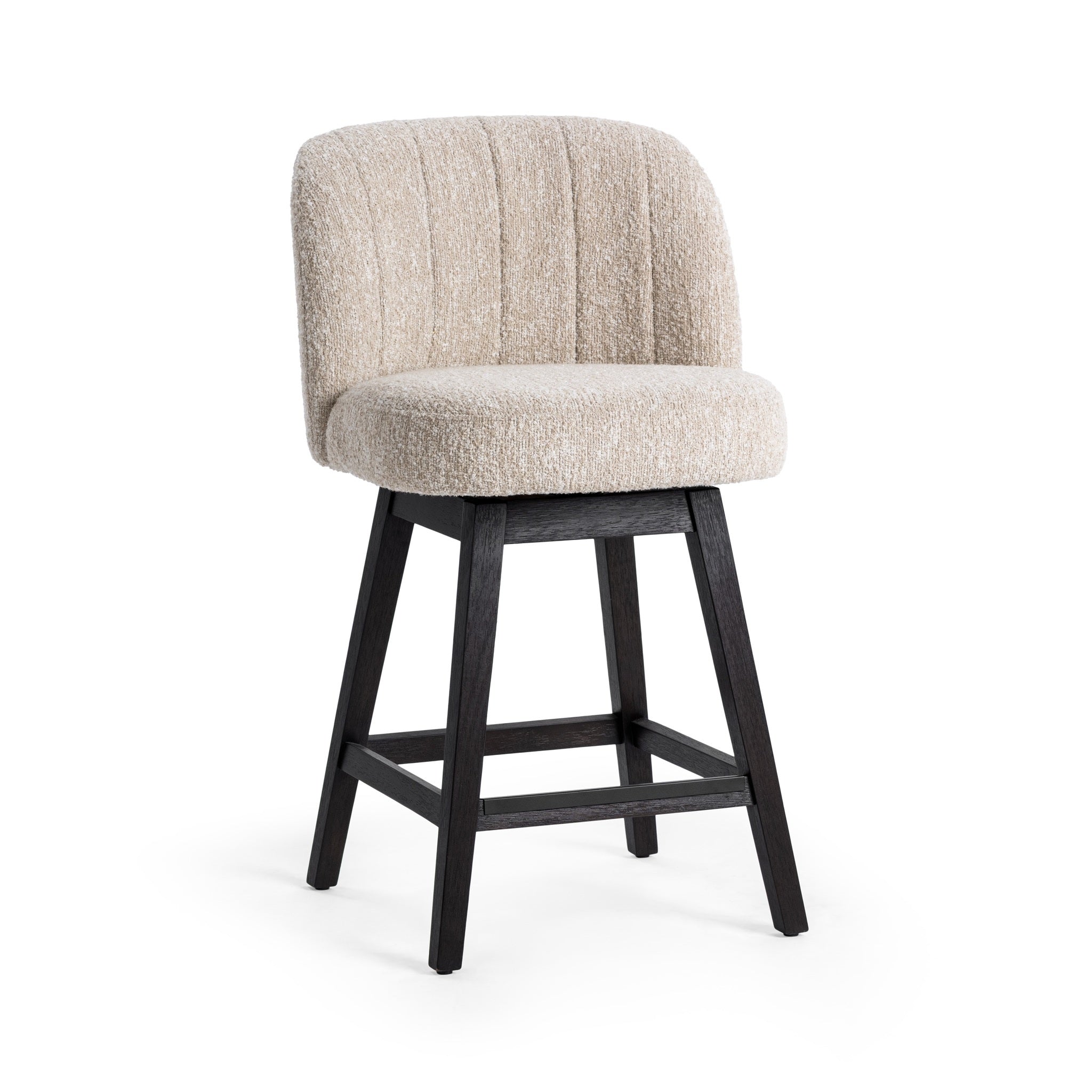Della Swivel Counter Stool - Sandy Cream