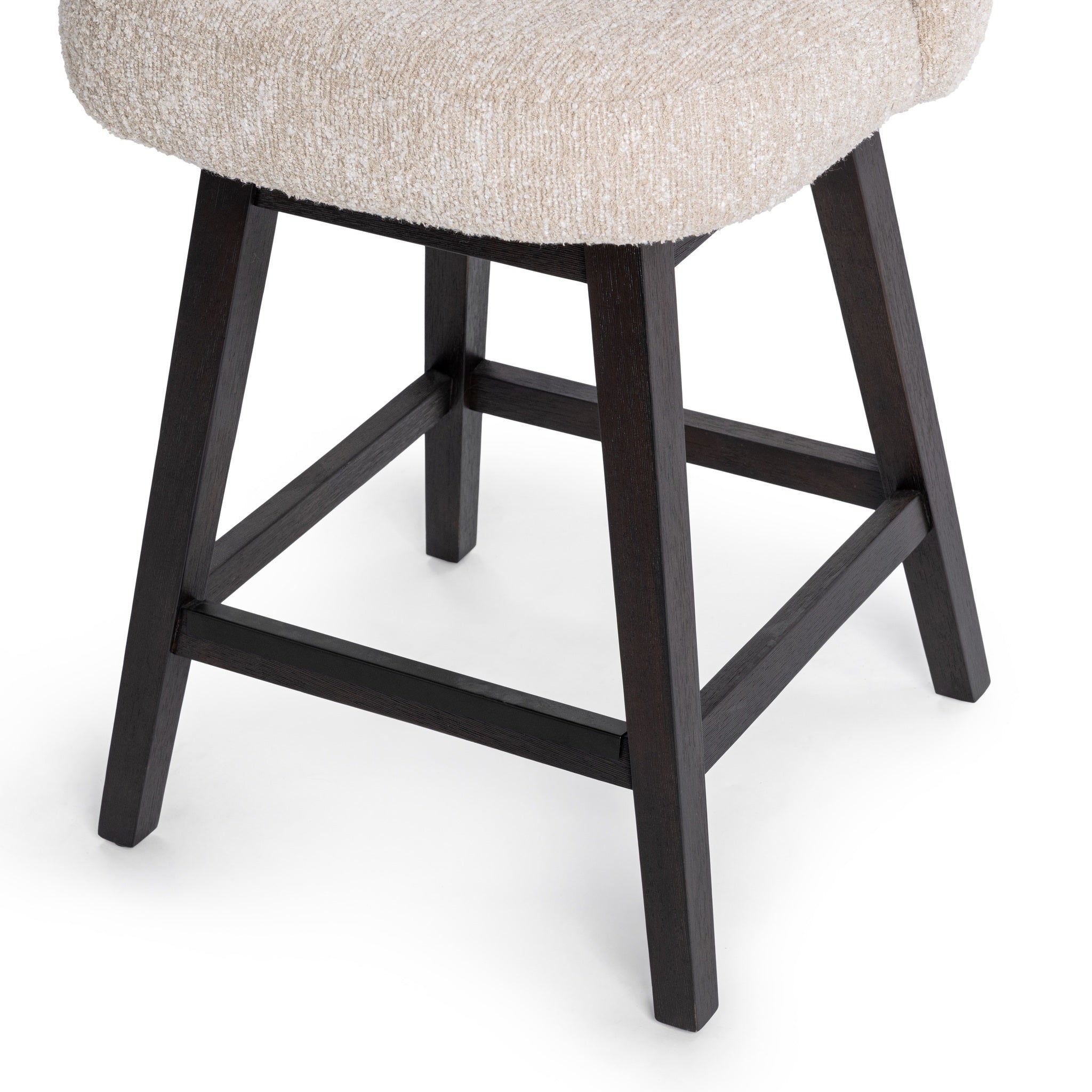 Della Swivel Counter Stool - Sandy Cream