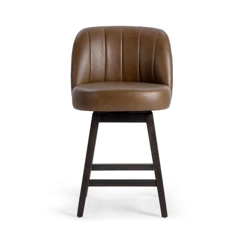 Della Swivel Counter Stool - Camel