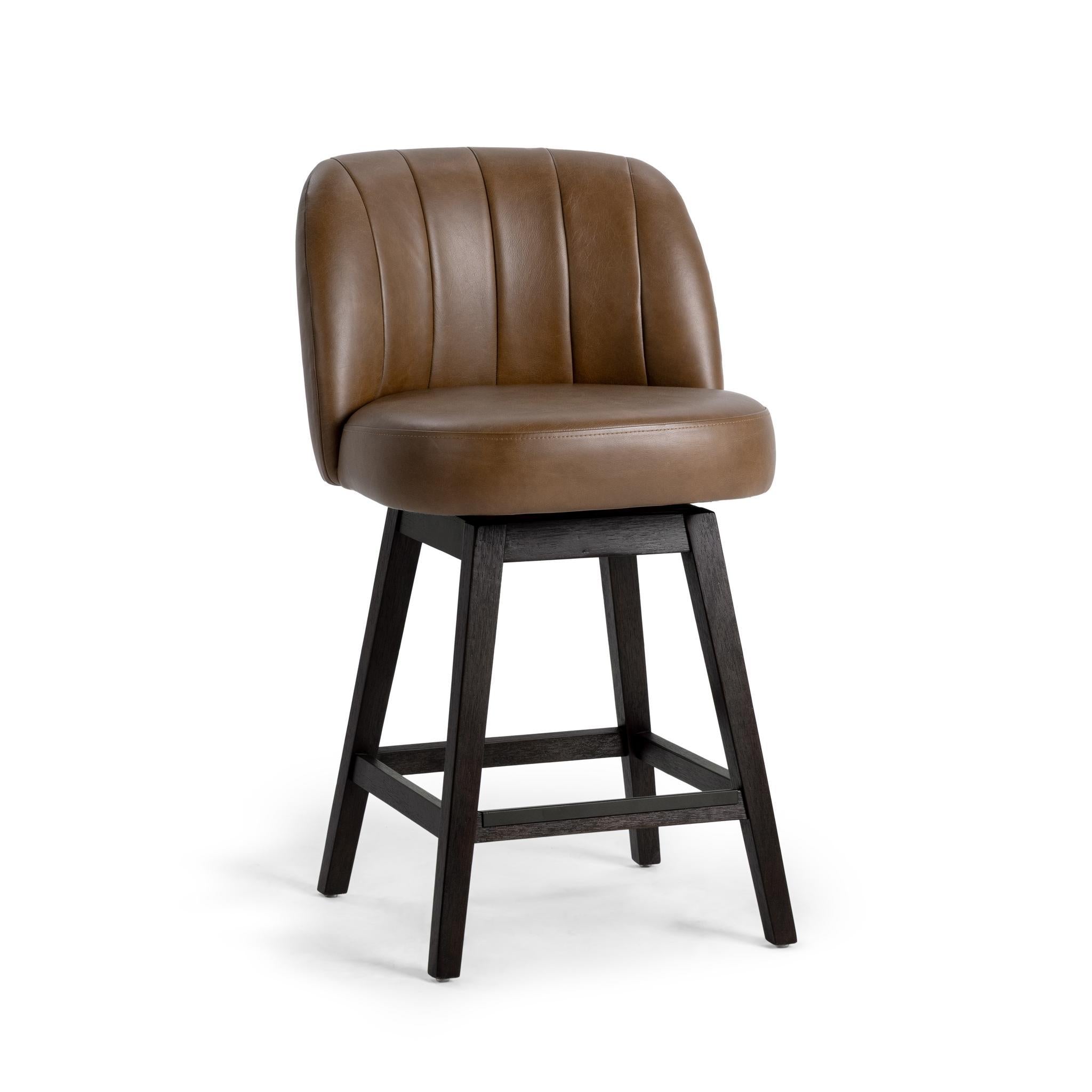 Della Swivel Counter Stool - Camel