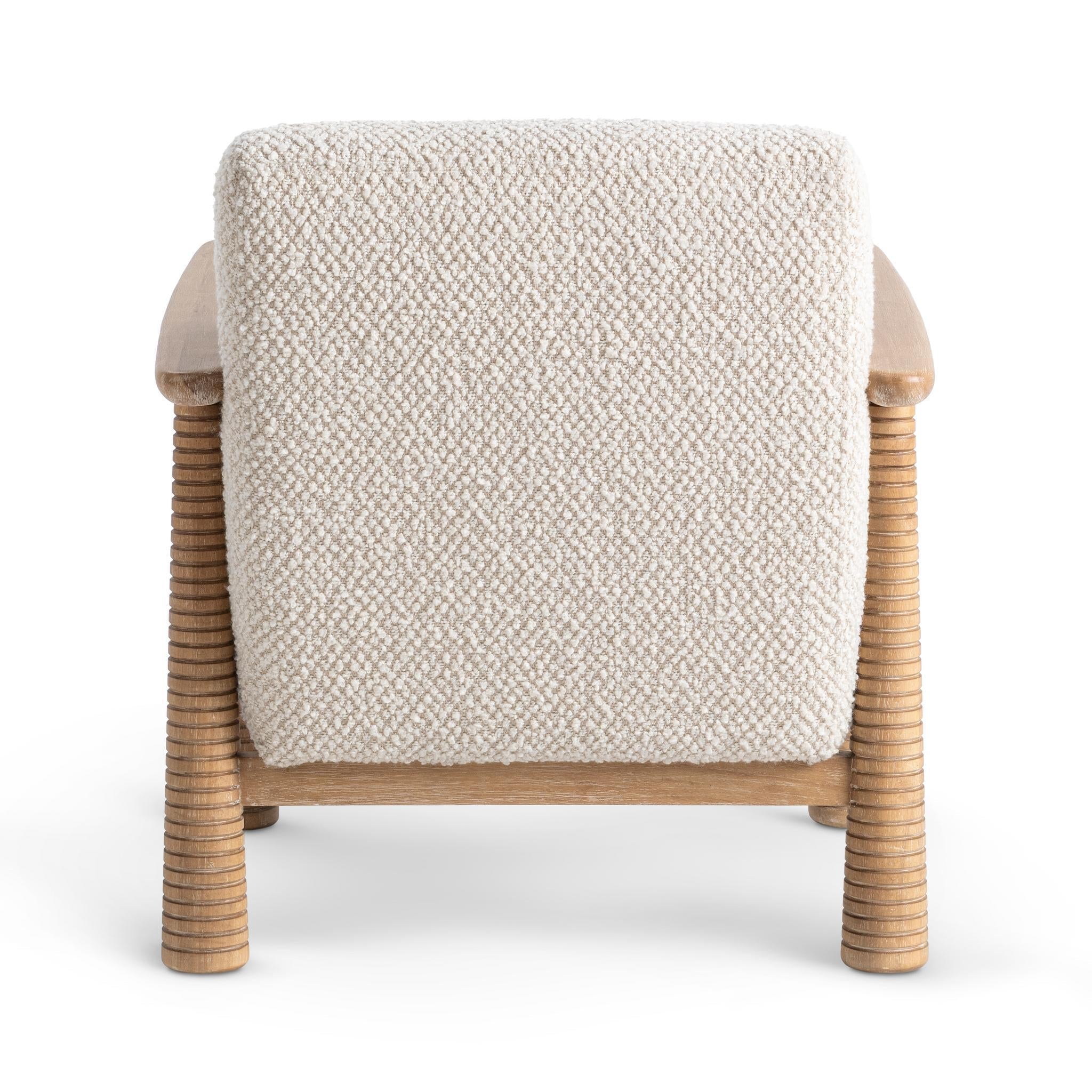 Caprice Accent Chair - Light Beige/ Natural