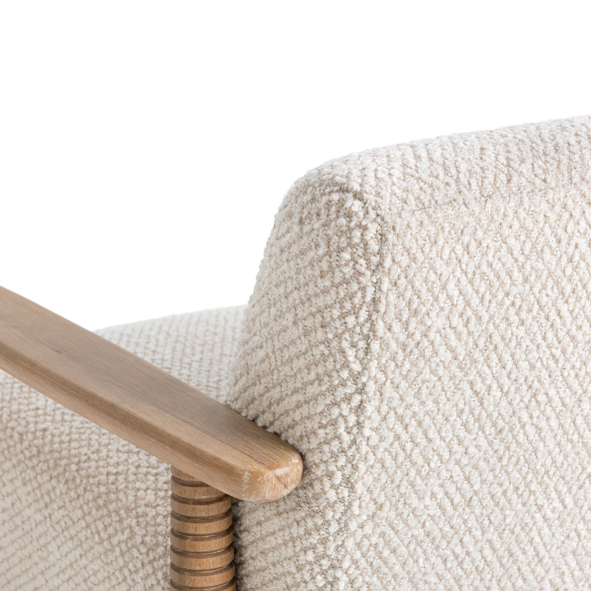 Caprice Accent Chair - Light Beige/ Natural
