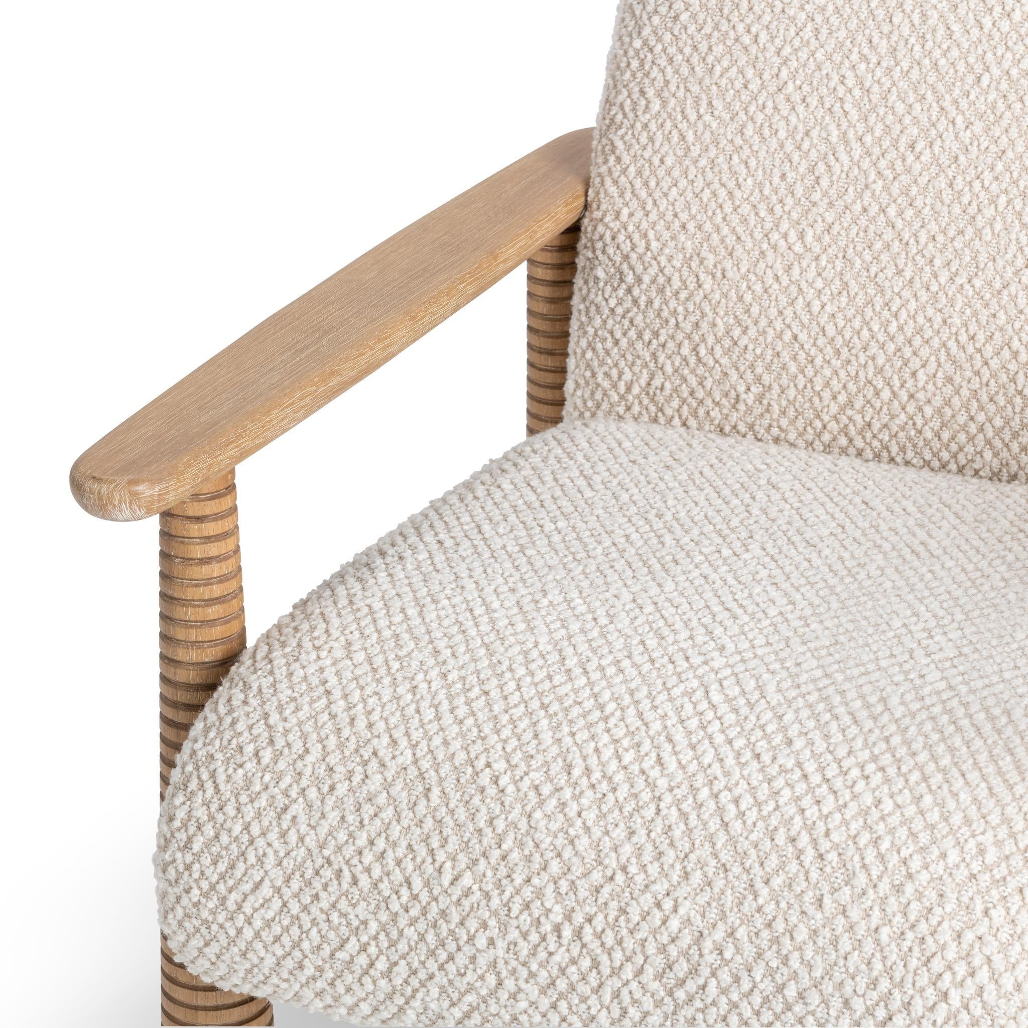 Caprice Accent Chair - Light Beige/ Natural
