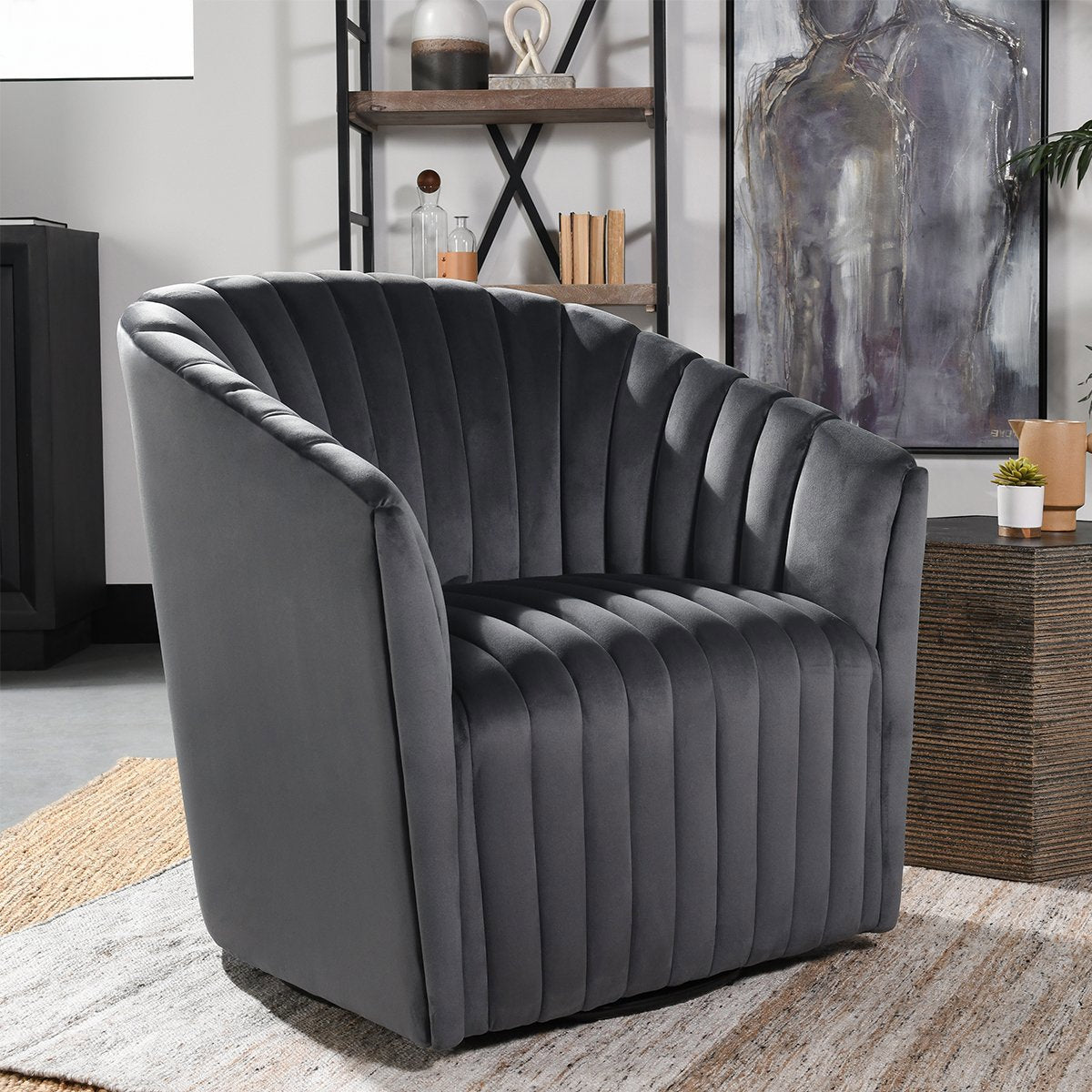 Arline Upholstered Swivel Chair
