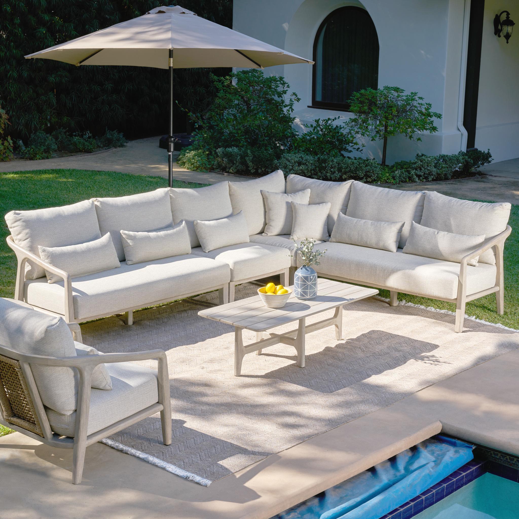 Aria Outdoor 4pc Sectional - Gray