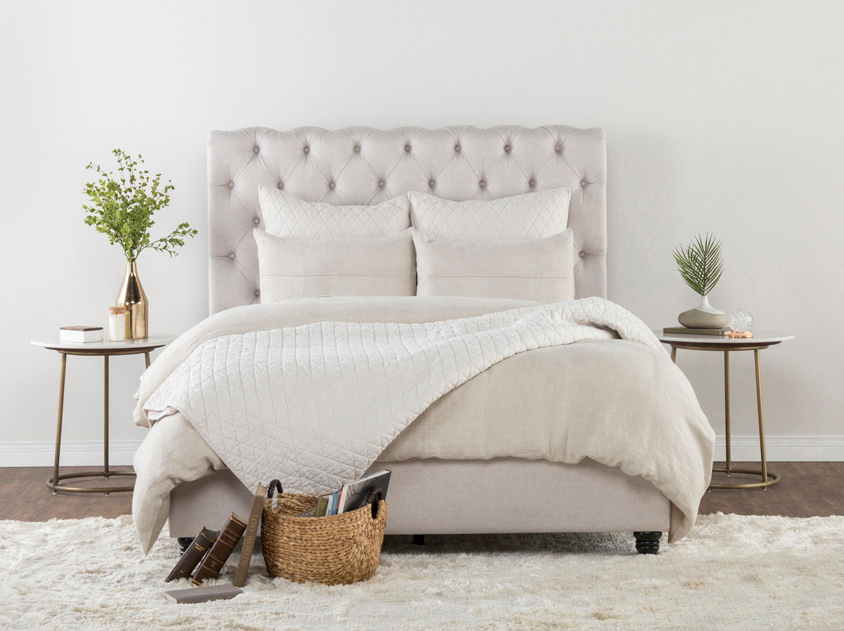Doheney Upholstered Bed - Oatmeal
