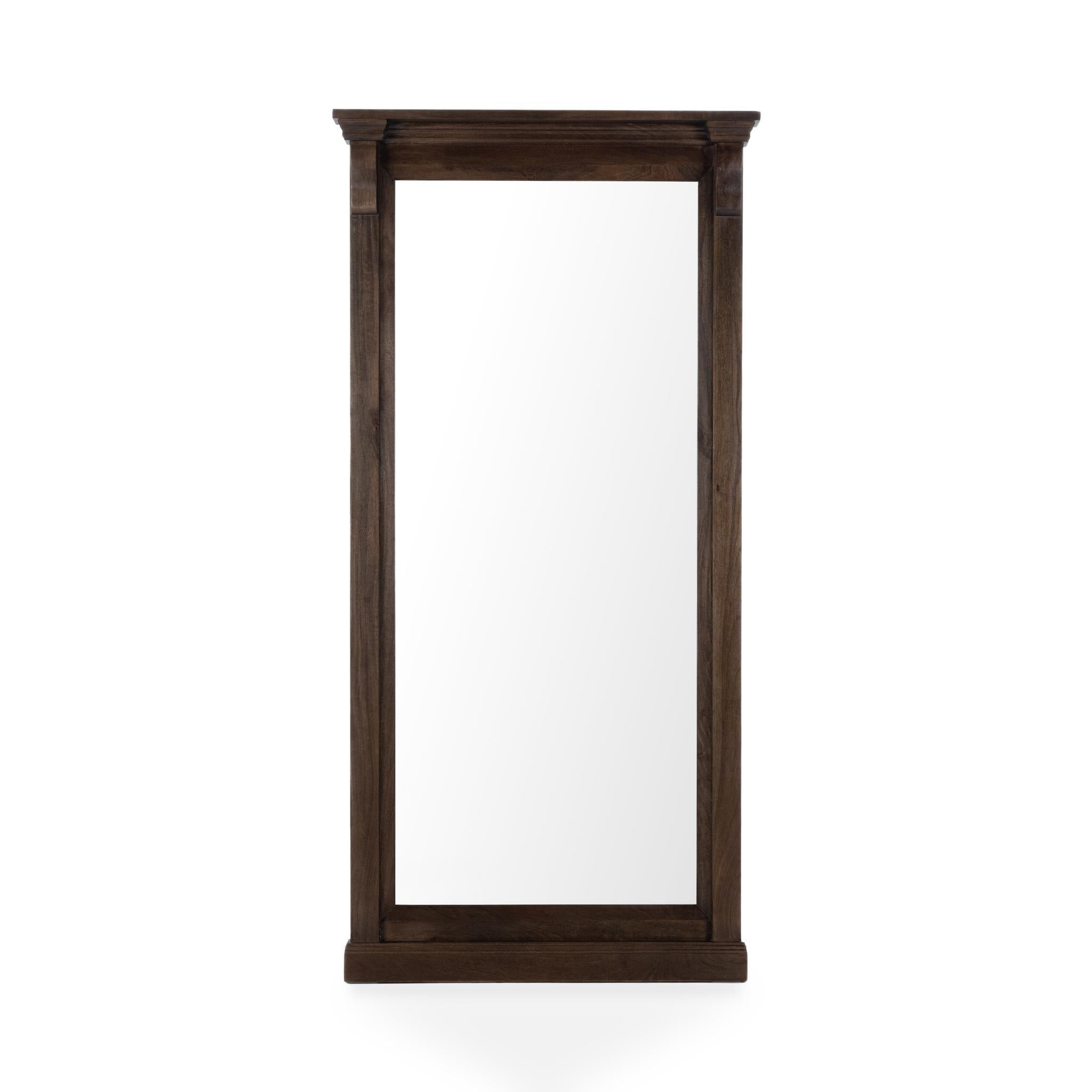 Adelaide Floor Mirror - Cocoa Brown