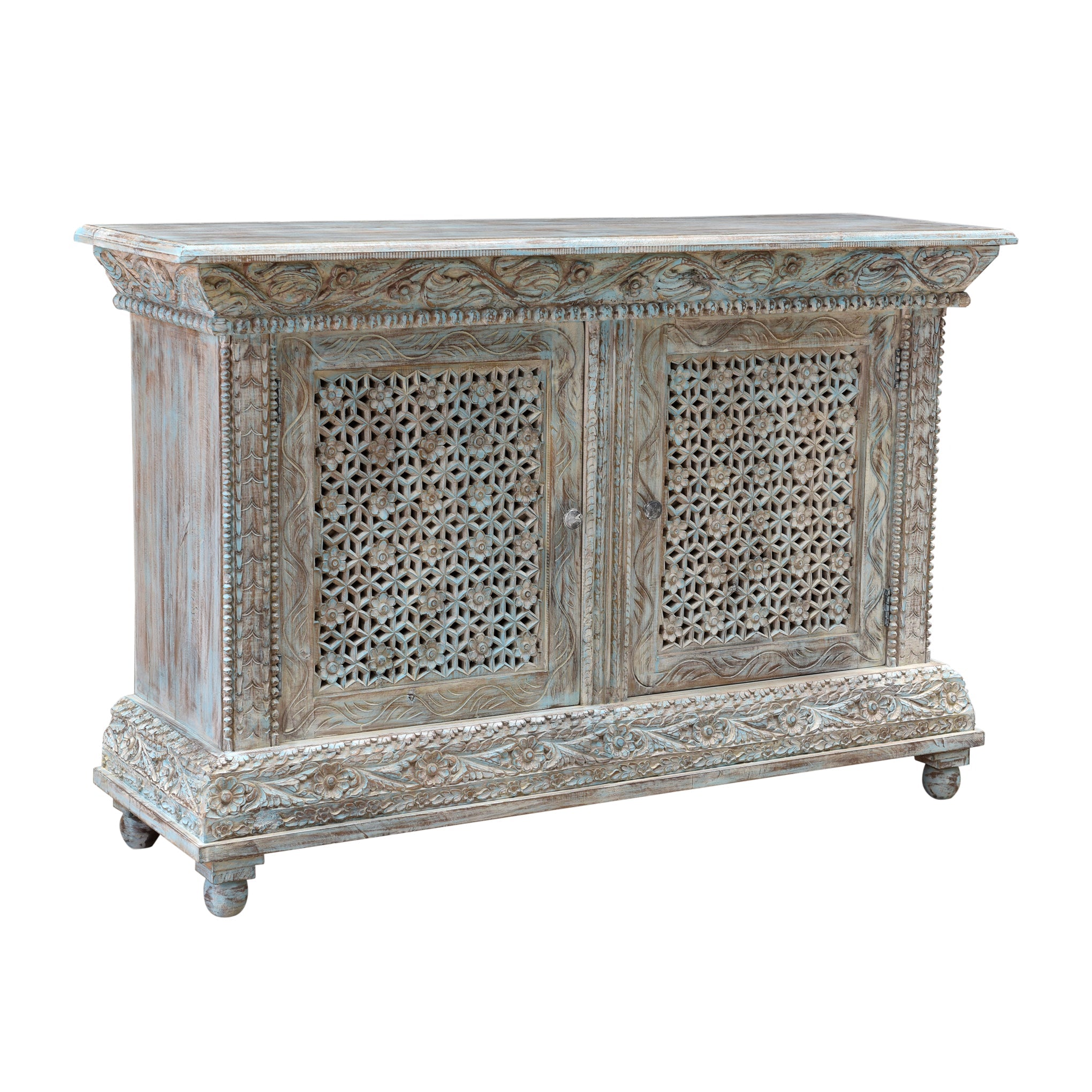 Beth  2Dr  Cabinet - Seaside Blue