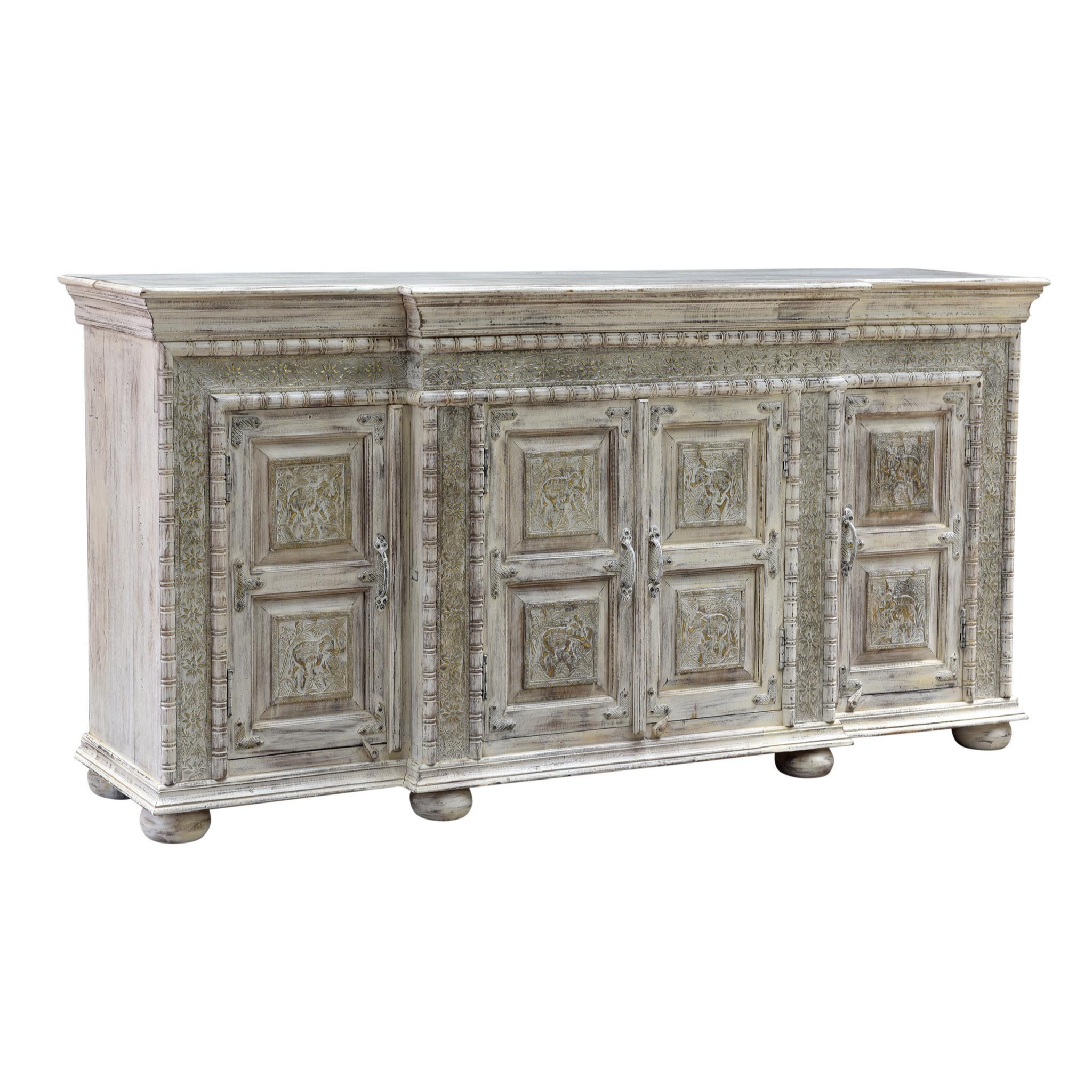 Arish  4Dr Breakfront Cabinet - Heritage Cream